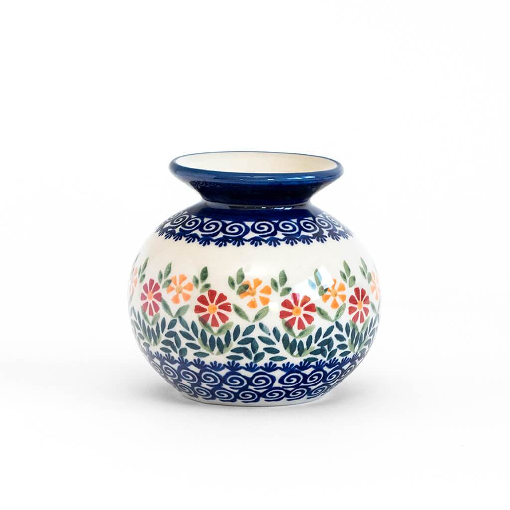 Bunzlauer Keramik Blumenvase Dekor JS14 Handbemalt